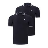 İKİLİ SET T8594 DEWBERRY ERKEK T-SHIRT-SİYAH-SİYAH
