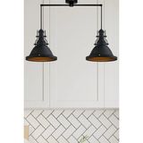 Ikili Spor Siyah Avize Modern Dekoratif Sarkıt Lamba Resatoran Showroom Fitness Ana Okulu Ev