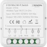 Ikili Wi-Fi Akıllı Anahtar (16A 220V Röle) Iki Yönlü Işık Şalteri Röle Modülü Mobil Uygulama Denetimli Tuya Uyumlu Google Home/alexa Destekli Switch X7014