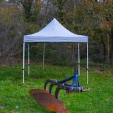 İkiz Aksesuar 3*3 Gazebo Çardak Açık Gri Branda Pratik Katlanır Tasarım