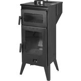 Ikiz Soba Geniş Camlı Pelet Şömine Sobası - 6 Kw, Fırınlı, Ayarlanabilir Isı, Saç, Döküm Kuzine Soba,pruva,