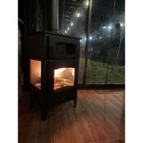İkiz Soba Odun ve Pelet Şömine Sobası, Geniş Camlı Soba - 8 Kw, Fırınlı, Ayarlanabilir Isı Teknolojisi -SM26