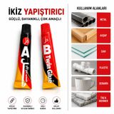 İkiz Yapıştırıcı 33 Gr Güçlü Tutuş Hızlı Kuruyan Çift Bileşenli Metal Plastik Ahşap Yapıştırıcı