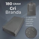 İkizler Branda Ebatlı Branda 180 Gram Pilsa Branda , Fındık Brandası - Farklı Ebat Seçenekleri - 2x2 - Gri