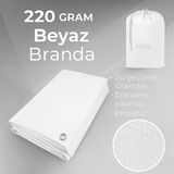 İkizler Branda Ebatlı Branda 220 Gram Pilsa Branda , Fındık Brandası - Farklı Ebat Seçenekleri - 4x8 - Beyaz