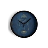 İkizler Burcu - Burçlar Modern Duvar Saati - 30cm - Önü Camlı Siyah Kasa - Sessiz Mekanizma, JH0922S30SKP