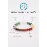 İkizler Burcu Taşlarından Oluşan Doğal Taş Bileklik 8 mm Küre Kesim - Burç Bilekliği