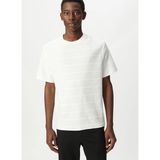 İkks Ikks Beyaz Erkek Regular Fit Çizgili T-Shirt M210063 - Kırık Beyaz