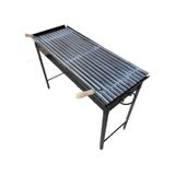 İklim Demir Oluklu Izgaralı Kömürlü Mangal 40 x 100 CM siyah