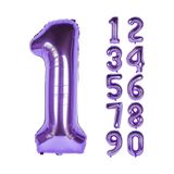 ikm balon 1 Yaş Mor Renk Rakam Folyo Balon 1 Bir Rakam Mor Folyo Balon 76 Cm Rakam Balon