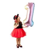 ikm balon 1 Yaş Renkli Folyo Balon Unicorn Gökkuşağı 74 Cm