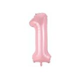 ikm balon Folyo Balon 1 Rakamı Helyum Balon 76 Cm Pembe Renk - 1 Yaş Balonu -doğum Günü Parti Seti Malzemeleri