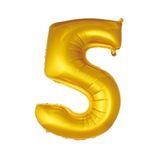 ikm balon Folyo Rakam 5 Yaş 34 Inc Gold Renk Balon 76 Cm
