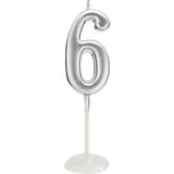 İkm Balon Küçük Boy 6 Rakam Gümüş Mum 8cm