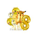 ikm balon Pokemon Pikachu Konsept 8 Yaş Doğum Günü Balon Set Pokemon Pikaçu Folyo Balon Set
