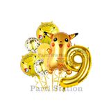 ikm balon Pokemon Pikachu Konsept 9 Yaş Doğum Günü Balon Set Pokemon Pikaçu Folyo Balon Set