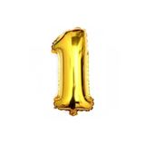ikm balon Rakam Sayı Balon Folyo Balon Gold Altın 34'' Inç 76 Cm 1 Rakamlı (helyum Ile Uçar)