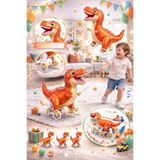 ikm balon Tekerlekli Sevimli Dinozor Yürüyen Folyo Balon