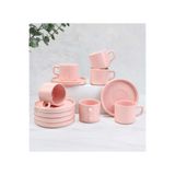 İkon store Pembe 6'lı Double Türk Kahvesi Fincanı Takımı
