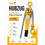 Ikon Tools 0.75 Ton 1.5 M Hubzug Zincirli Çektirme Manuel Kaldırma Caraskal Mandallı Kanca