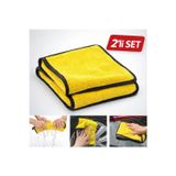 İkonixpet 2’Li Mikrofiber Oto Temizlik Bezi 30X30 Cm – Araç Cam Torpido Jant Bezi