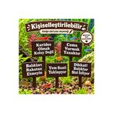 İKONİXPET 5’li Kişiselleştirilebilir Akvaryum Tabela Seti – 3D Baskı Dekoratif Balık ve Karides Akvaryum Süsü