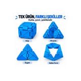 İKONİXPET Fidget Cube Puzzle Dönüşebilen Sonsuz Küp Stres Oyuncağı Zeka ve Beceri Oyunu 10x10x10 cm