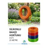 İkonya Sulama Bahçe Sulama Hortumu Silikonlu Çim Sulama Araba Yıkama Hortumu 25 Metre 1/2”