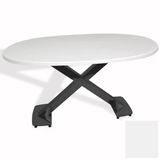 İks Masa Esb Oval (94X146 - Werzalit, Allzalit Yada Wermodin Tabla) - Beyaz