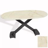 İks Masa Esb Oval (94X146 - Werzalit, Allzalit Yada Wermodin Tabla) - Golden Marble