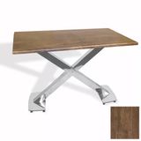 İks Masa Kromnikel (80X120 - Werzalit, Allzalit Yada Wermodin Tabla) - Rustic Dark