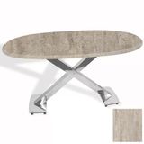 İks Masa Kromnikel Oval (94X146 - Werzalit, Allzalit Yada Wermodin Tabla) - Monaco