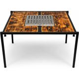 İksa Katlanabilir Piknik Masası Mangallı Ahşap 100 x 70 cm Çok Amaçlı Kullanım İçin Taşınabilir