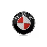 İKTUNING BMW 45 MM SİYAH KIRMIZ BEYAZ KARBON GÖRÜNÜM DİREKSİYON DAMLA STICKER