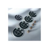 İKTUNING BMW 65 MM 4 ADET ALÜMİNYUM JANT GÖBEK STICKER TAKIMI 4 ADET METAL SİBOP KAPAK VE 45 MM DAMLA DİREKSİYON LOGO