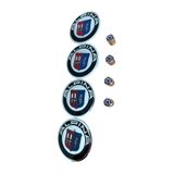 İKTUNING BMW ALPINA LOGO 56 MM ALÜMİNYUM JANT GÖBEK STICKER VE 4 ADET ALÜMİNYUM LOGOLU SİBOP KAPAK
