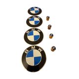 İKTUNING BMW LOGO 56 MM ALÜMİNYUM (MAVİ-BEYAZ) JANT GÖBEK STICKER 4 ADET BMW LOGOLU ALÜMİNYUM SİBOP KAPAK
