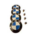İKTUNING BMW LOGO 65 MM ALÜMİNYUM (MAVİ-BEYAZ) JANT GÖBEK STICKER 4 ADET BMW LOGOLU ALÜMİNYUM SİBOP KAPAK