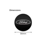 İKTUNING FORD SİYAH RENK LOGO ALÜMİNYUM 56 MM 4 ADET JANT GÖBEK STICKER