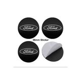 İKTUNING FORD SİYAH RENK LOGOLU ALÜMİNYUM 56 MM 4 ADET JANT GÖBEK STICKER