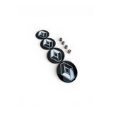İKTUNING LOGOLU 56 MM ALÜMİNYUM 4 ADET JANT GÖBEK STICKER VE 4 ADET LOGO METAL SİBOP KAPAK