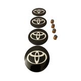 İKTUNING TOYOTA 56 MM ALÜMİNYUM JANT GÖBEK STICKER VE 4 ADET METAL SİBOP KAPAK