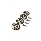 İKTUNING VOLKSWAGEN LOGO 56 MM ALÜMİNYUM 4 ADET JANT GÖBEK STICKER VE 4 ADET VW LOGOLU METAL SİBOP KAPAK