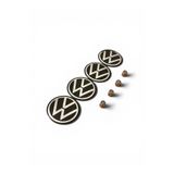 İKTUNING VOLKSWAGEN YENİ NESİL LOGO 4 ADET 56 MM ALÜMİNYUM JANT GÖBEK STICKER VE 4 ADET METAL VW LOGO SİBOP KAPAK TAKIM