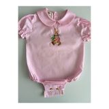 il mio bambino Kız Bebek Tavşan Nakışlı Gömlek Pembe Ekose 3- 6 Ay – 3 Yaş Şık Günlük Kombin