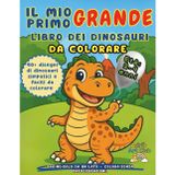 Il Mio Primo Grande Libro dei Dinosauri da Colorare: Attività divertenti con dinosauri per bambini e bambine 2-4 anni – Immagini semplici e grandi da colorare