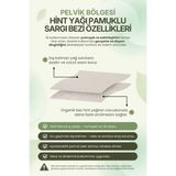 İlaçsız Market Alt Karın (Pelvik) Bölgesi Hint Yağı Uygulama Bezi – %100 Pamuk & Sızdırmaz - Standart - Beyaz