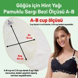 İlaçsız Market Göğüs Hint Yağı Sargı Bezi - A-B Cup - Standart - Beyaz