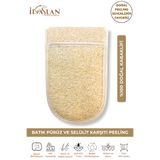ilaslan international %100 Doğal Kabak Eldiven Kese Peeling Cilt Arındırma Siyah Nokta & Ölü Deri Karşıtı Tüm Cilt Tipleri