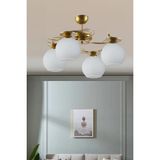 Ilay Modern Tasarım Yatak Odası Mutfak Salon Krom Renk Beyaz Camlı 4 Lü Avize - 0 - Eskitme